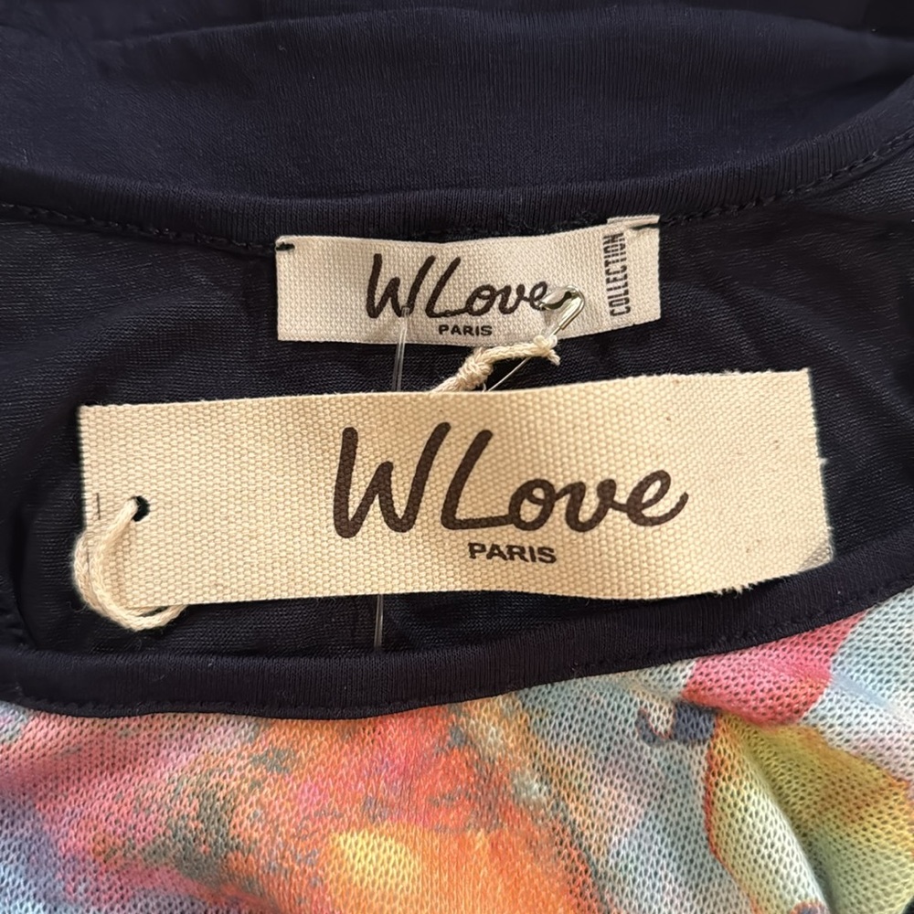 NWT WLove Paris Sleeveless Quirky dress. Multicolored  Small. - Picture 5 of 8